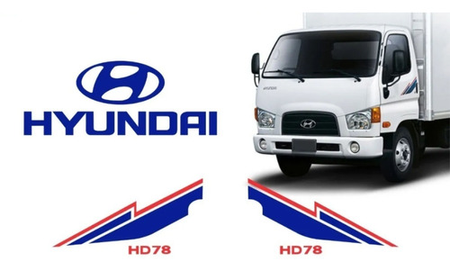 Adhesivos Laterales Hyundai Hd78 Para Ambos Lados Completo 
