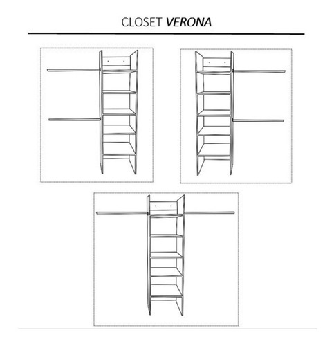 Closet Verona Entrepañera Premium Ajustable Color Blanco
