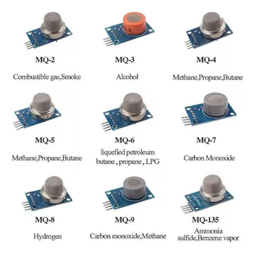 Arduino Kit 9 Sensor Sensores De Gas Mq