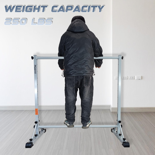 Barra De Ballet Ajustable Portable Fitness 250 Lbs Plateado