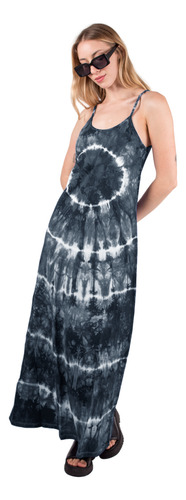 Vestido Mujer De Algodon En Colores Combinados Para Verano