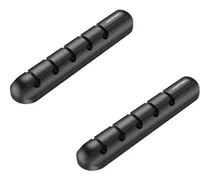Comprar Organizador de Cables Adhesivo Vention - Para 5 Cables con Pegamento 3M - Desktop Cable Manager Negro de Silicona - Tres Slots \u002F Puertos - Para Escritorio Pc Audio Bandeja - Pack 2 unidades - KBRB0-2