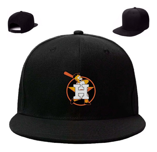 Gorra Plana Homero Con Bate Logo Houston Astros Beisbol Phn