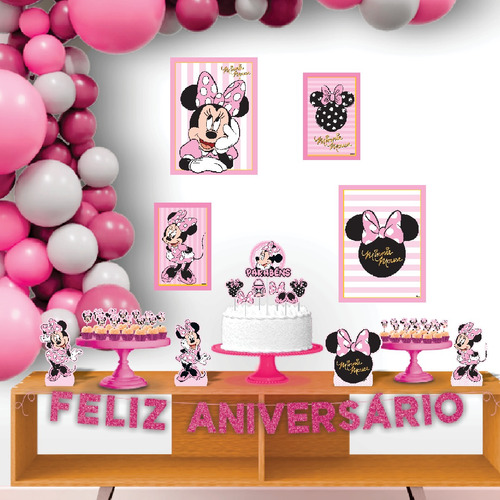 Kit Festa Fácil Minnie Rosa - Decoração De Aniversário