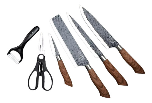 Set 6 Cuchillos Profesionales Juego Cocina Chef Asado Pez