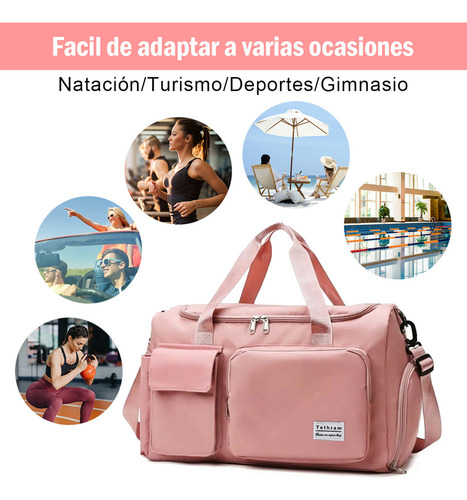 Ddmispo Maleta Gym Deportiva Bolsa Mujer Viaje Mochila