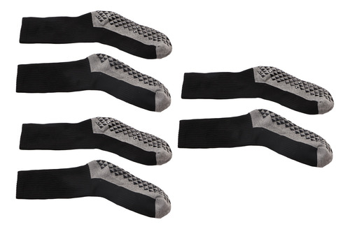 3 Pares De Calcetines De Fútbol Largos Negros Transpirables
