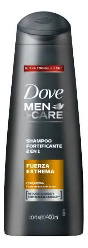 Shampoo Dove Men+Care Fuerza Resistente 2 en 1 en botella de 400mL por 1 unidad