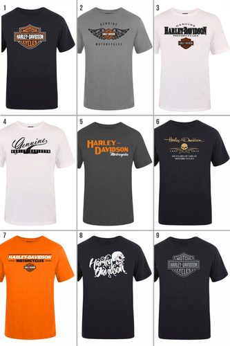 Estampado 3 Playeras Harley Davidson Indian Triumph Ktm