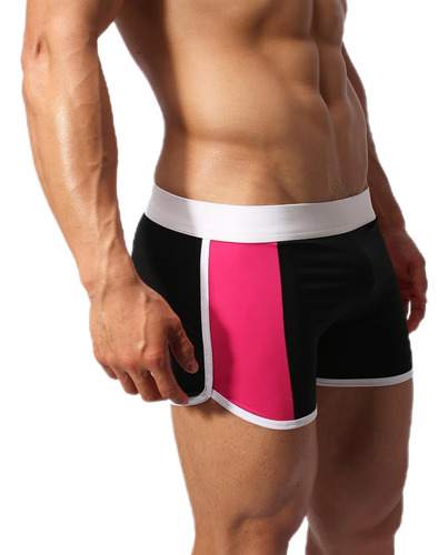 Bañador Liso De Alta Elasticidad Para Hombre, Color Corbata