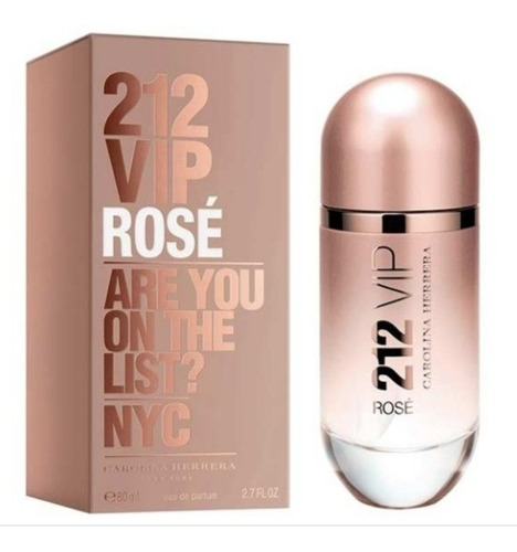 Perfume 212 Vip Rose Carolina Herrera Dama Original 125ml