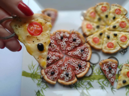 Chaveiro De Comida. Pizza Muçarela. Combo/kit Com 40 Un.