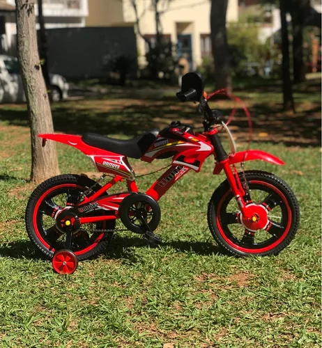 Bicicleta Infantil Moto Cross Aro14 Freios V-Brakes Vermelho em Promoção na  Americanas