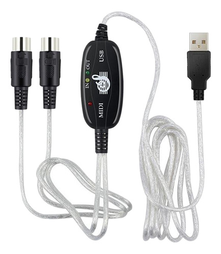 Convertidor De Cable Usb A Midi De 5 Pines 2 En 1 A Salida D