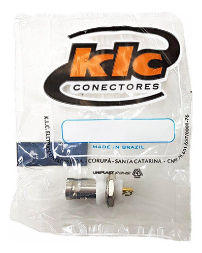 Kit 3 Unid Conector Bnc Femea Painel 50ohm Reto Lf-11