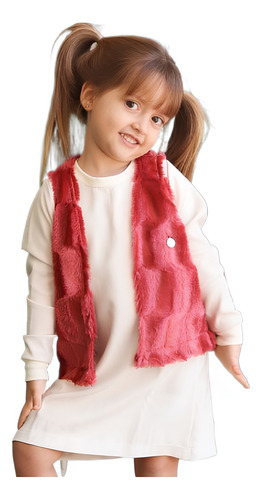 Vestido Com Colete Infantil Inverno Moderno Luxo Princesinha