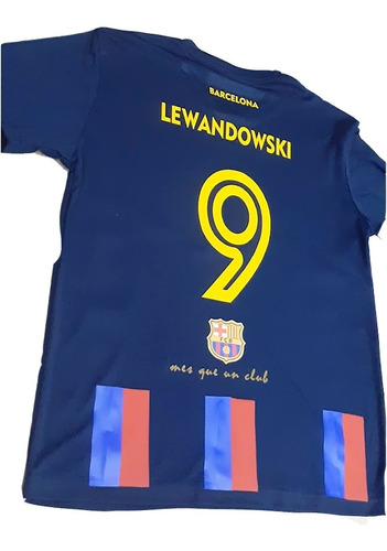 Camiseta Barcelona De Niños Con Nombre Y Numero Que Quieras