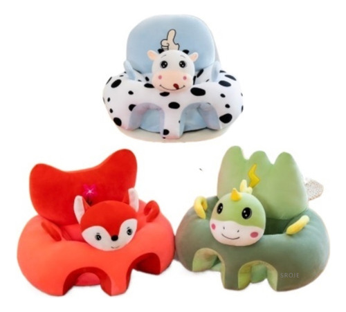 Ww Silla De Apoyo For Sofá De Bebé, Suave Peluche, Dibujos