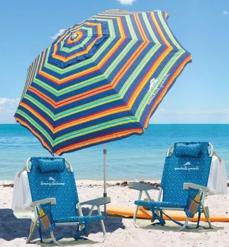 2 Sillas Azul Y Sombrilla Multicolor Tommy Bahama | Envío gratis