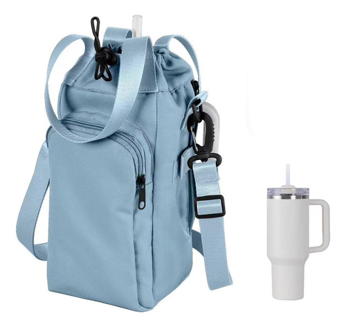 Bolsa De Cuerpo De Botella De Agua Portable Con Bolsas Azul
