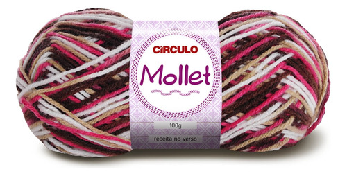 Lã Tricô Circulo Mollet 100gr 200m (500 Tex) 100% Acrílico Cor 9306# - Napolitano