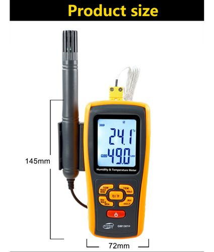 Termohigrómetro Profesional Con Sonda Y Termopar Gm1361+