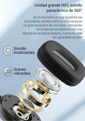 Vanir Audífonos Inalámbricos Diadema Bluetooth Con Cancelación De Ruido Ai, Audifonos Gamer, Con Micrófono, Sonido Hd Y Batería 42h, Compatibles Con iPhone, Android Y Pc, Top 10 Mejores Audífonos