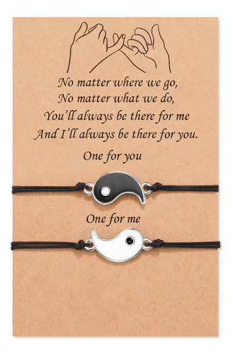 Set 2 Pulseras Pareja De Yin Yang, Regalo Para Amor Eterno