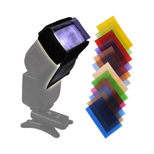 Kit De 12 Filtros Color Fotografía Difusor Para Flash