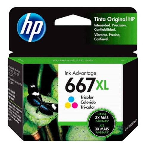 Cartucho Hp 667xl Color 1275 2775 2778 2779 Original