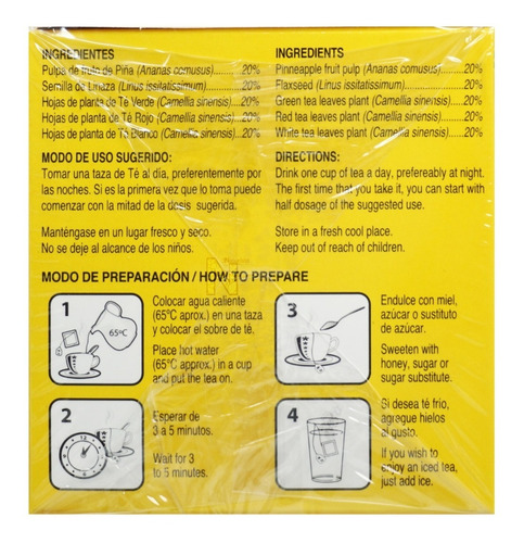 Imagen 5 de 7 de (3 Piezas) Té Pinalim (30 Sobres) Gn+vida