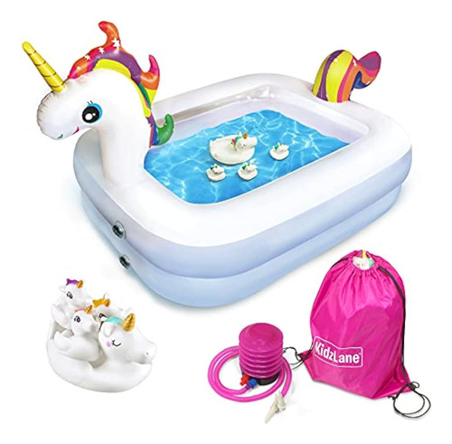 Piscina De Unicornio Kidzlane Para Niños Con Juguetes De Pis