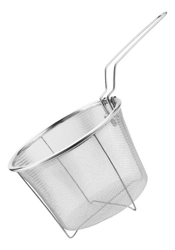 Freidora Redonda De Malla De Alambre Para Freír Patatas Frit