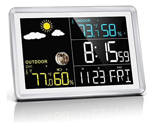 2081 Weather Station Indoor Outdoor Thermometer Wireles...