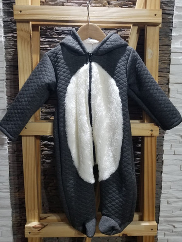 Pijama Enterito Bebe Oso, Panda Invierno Super Suave