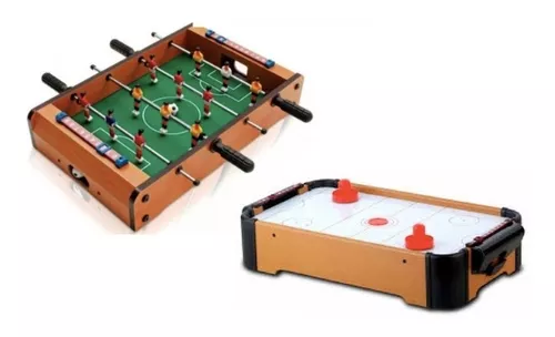 Jogo 2 Em 1 Mesa De Pebolim Futebol E Hockey Para Festa