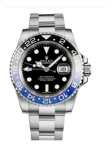 Relógio Eta Gmt - Aço Inox 904l - Cerâmica - 40x13mm