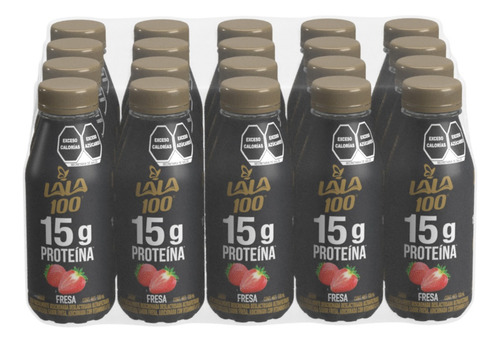 Lala 100 Leche Sin Lactosa Sabor Fresa. 20 Pzas De 330 Ml
