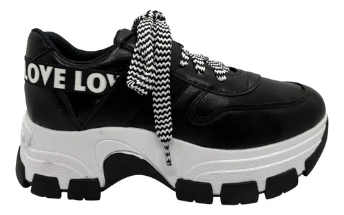 Zapatilla Mujer Plataforma Sneakers Love Urbana Liviana