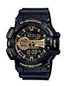 Reloj Casio Ga 400gb 1a9 Sumergible Negro Y Dorado