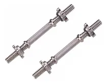 Comprar Par De Mancuernas Maciza Cromada A Rosca 30 Mm Pesas Discos Color Plateado