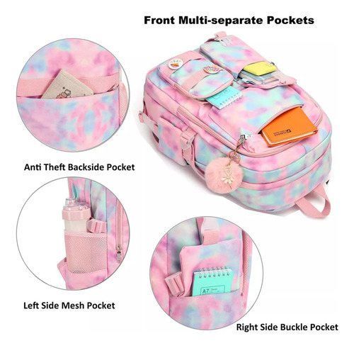 Mochila Para Adolescentes Y Estudiantes De Secundariamochila De Estudiante De Dibujos Animados De Gran Capacidad, Temporada De Vuelta Al Cole