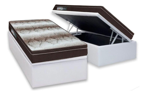 Cama Baú Solteiro: Colchão Ortopédico Ortobom Light+box Crc