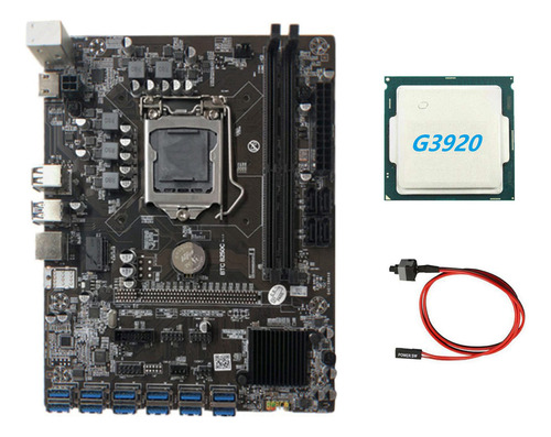 Placa Base Minera B250c Btc Con Cpu G3920 O G3930+swi