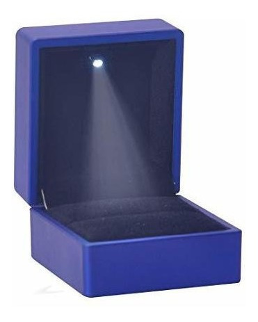 Isuperb Caja De Anillo De Compromiso De Luz Led Caja De Rega