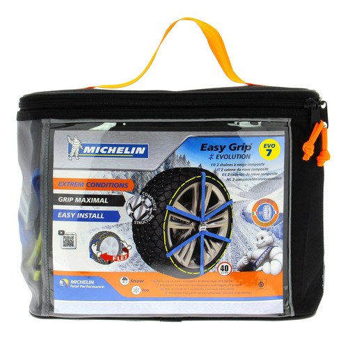 Imagen 3 de 12 de Cadena Para Nieve Tela Red Easy Grip Evo 11 Michelin Evo11