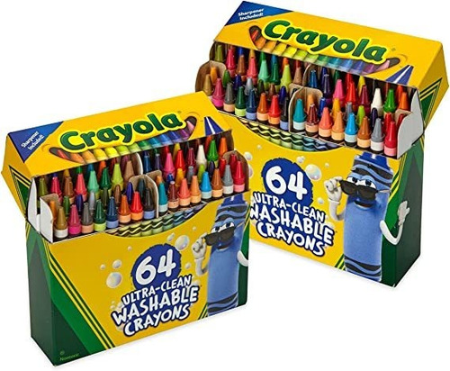 Crayola Juego De 64 Crayones Lapices Lavables Escolares