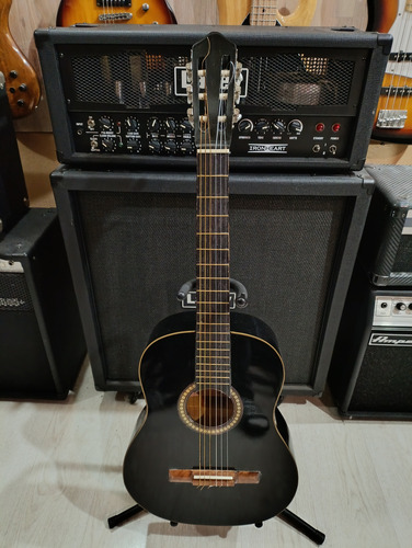 Guitarra Criolla Morison Con Funda Okm Negro (Usado)