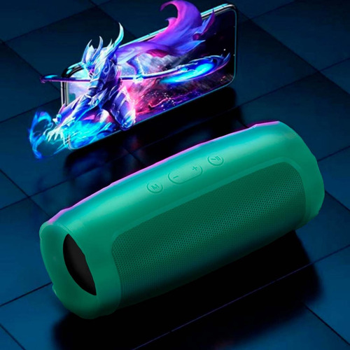 Bocina Bluetooth Inalambrica Radio Portátil Recargable Color Verde