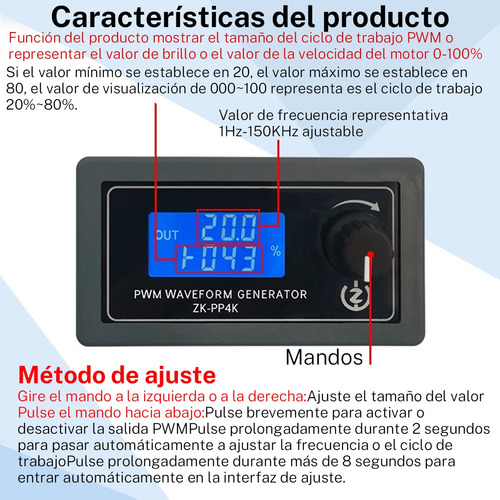 Generador De Pulso Pwm Generador De Onda Cuadrada Generador